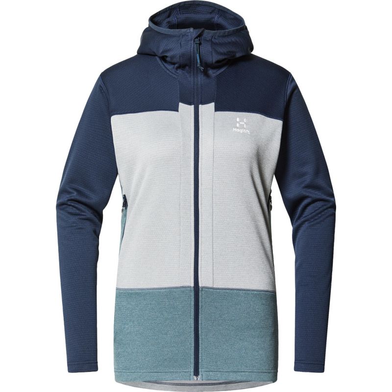HAGLOFS ROC Flash Mid Capucha Mujer (Tarn Azul/Concreto )