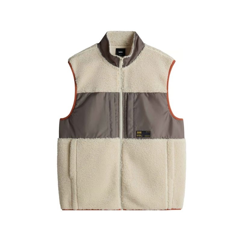 Miesten hihaton fleece Vans Trevor Sherpa FZ Vest (OATMEAL/BUNGEE CORD)