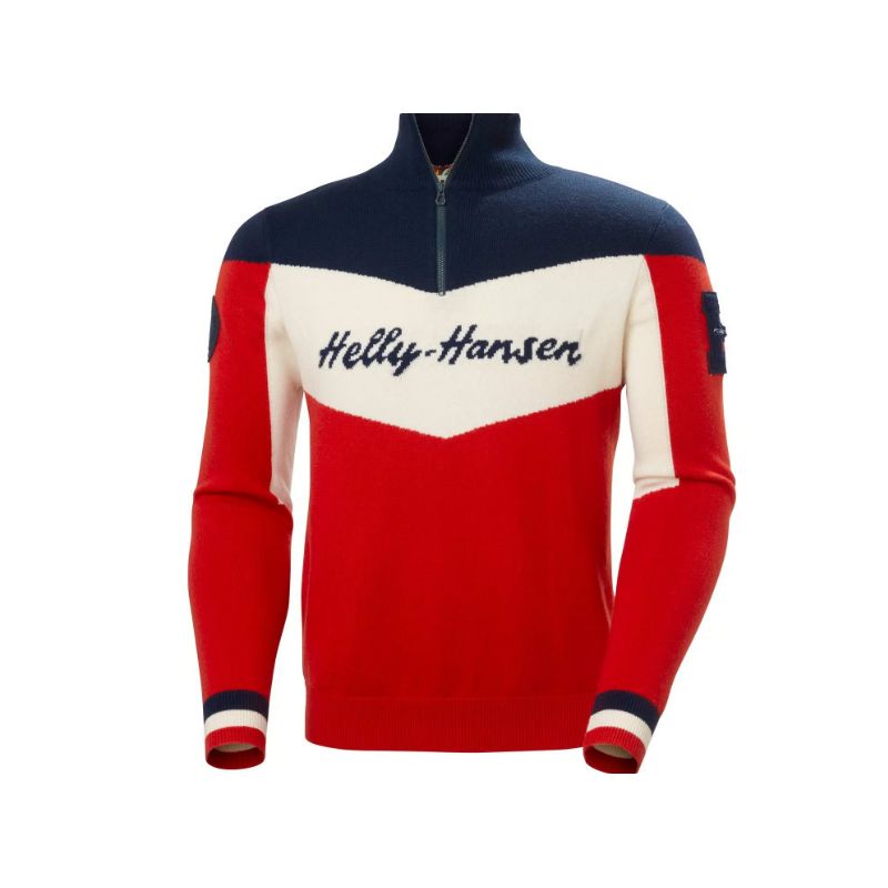 Retro trui Helly Hansen APRES KNITTED SWEATER (RED) man