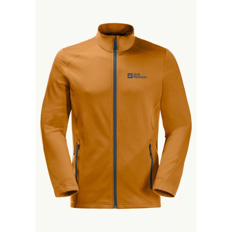 Miesten JACK WOLSKIN KOLBENBERG FZ M (SAFFLOWER) fleecetakki