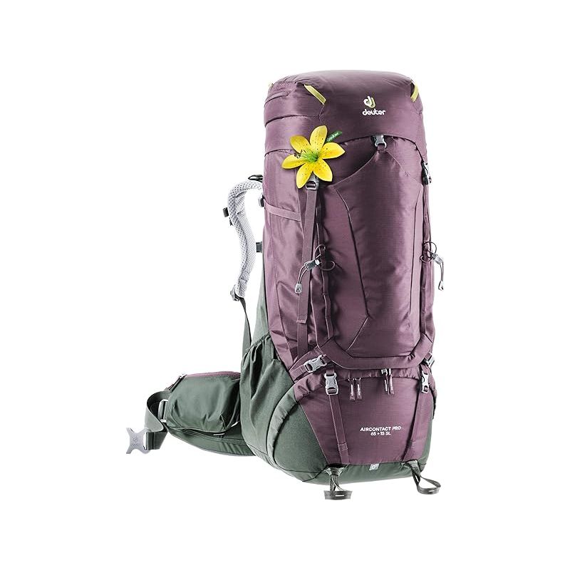 Sac à dos randonnée DEUTER AIRCONTACT PRO 65+15 SL aubergine