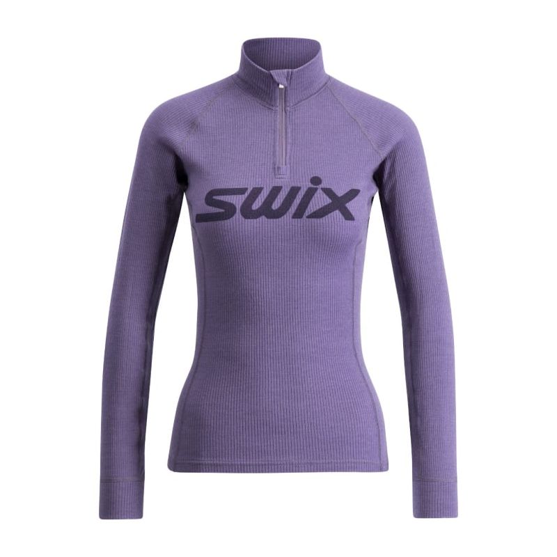Top met lange mouwen SWIX RACEX MERINO HALF ZIP W (DUSTY PURPLE) Dames