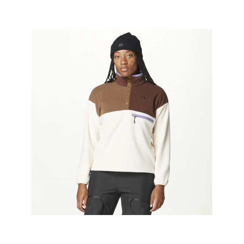 Polar fleece Picture ARCCA W 1/4 FLEECE (B Vanilla Cocoa Chicory) Women's