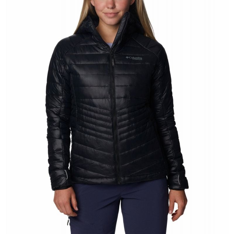 Damesjack met capuchon Columbia Platinum Peak (zwart)