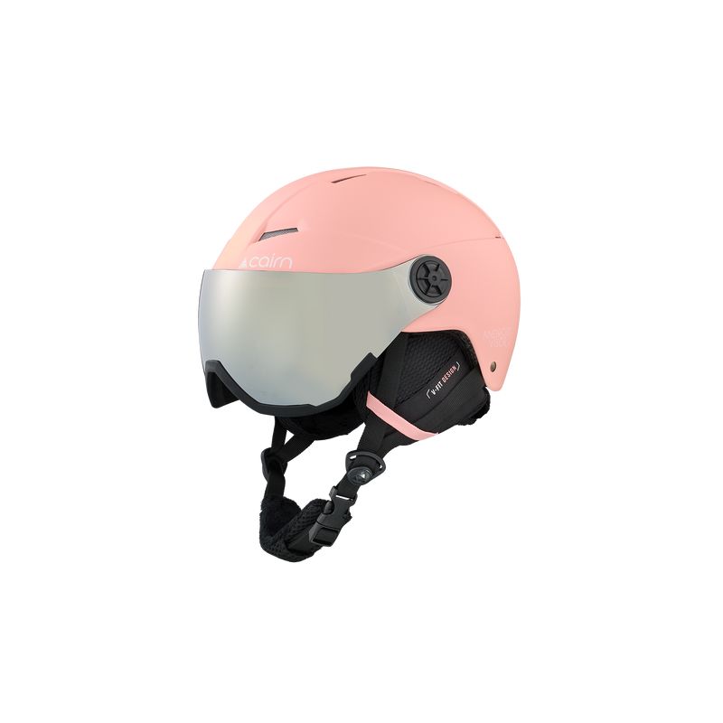 Skihjelm med visir Cairn Android Visor J (MAT PASTEL CORAL MAT PASTEL CORAL) Barn