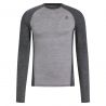 Tekninen toppi Odlo BL TOP crew neck l/s - NATURAL PERFORMANCE PW 150 (harmaa melange - tummanharmaa melange) mies