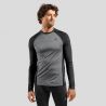 Teknisk topp Odlo BL TOP crew neck l/s - NATURAL PERFORMANCE PW 150 (gråmelert - mørkegråmelert) herre