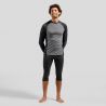 Tekninen toppi Odlo BL TOP crew neck l/s - NATURAL PERFORMANCE PW 150 (harmaa melange - tummanharmaa melange) mies
