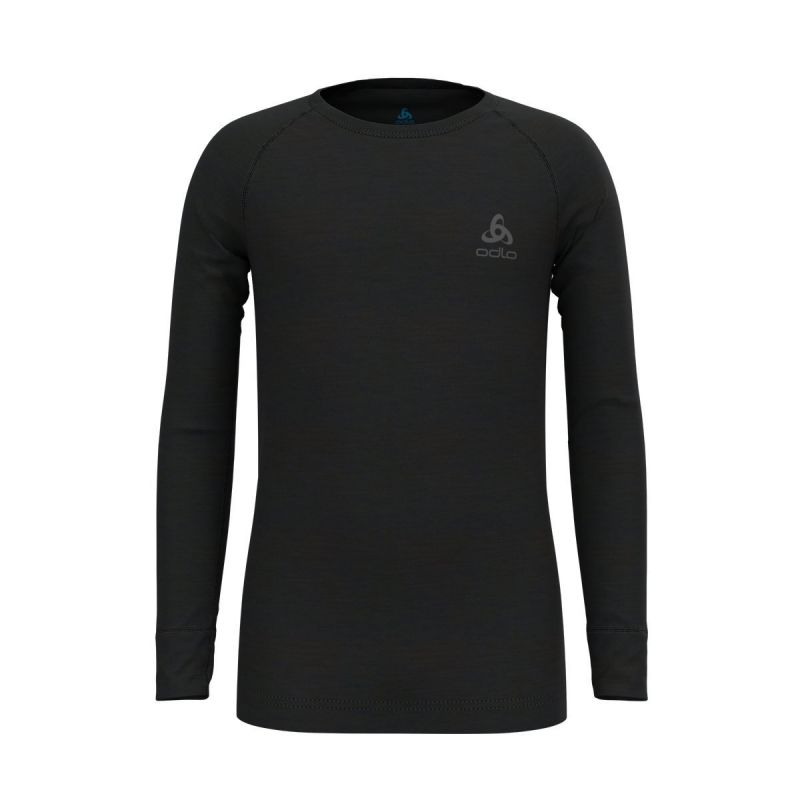 Teknisk undertøj til børn Odlo BL TOP crew neck l/s - MERINO 200 (sort)