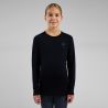 Ropa interior técnica para niños Odlo BL TOP cuello redondo l/s - MERINO 200 (negro)