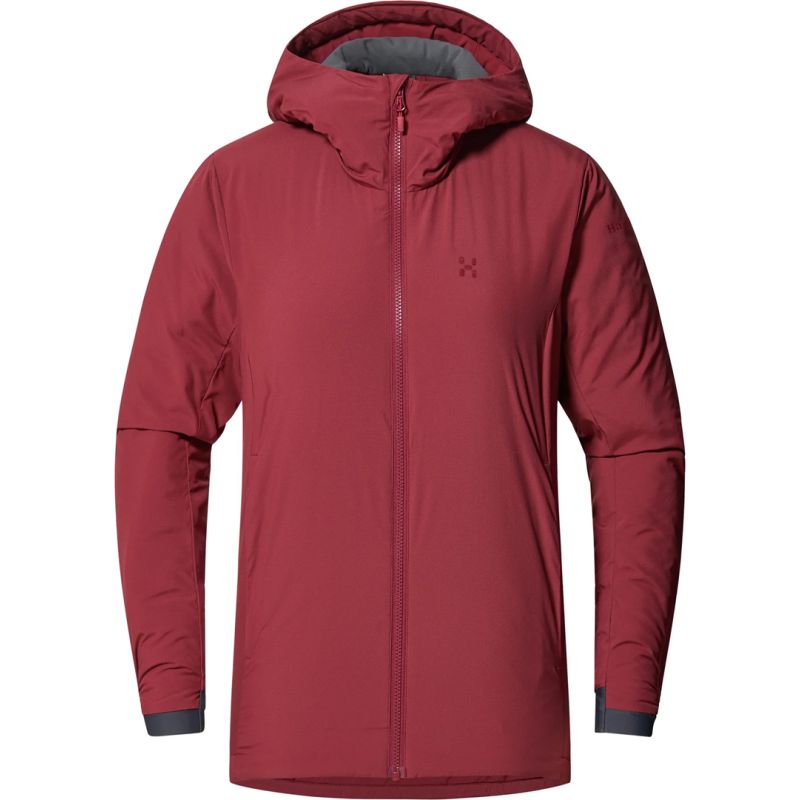 Giacca con cappuccio HAGLOFS Mimic Alert da donna (rosso carminio)