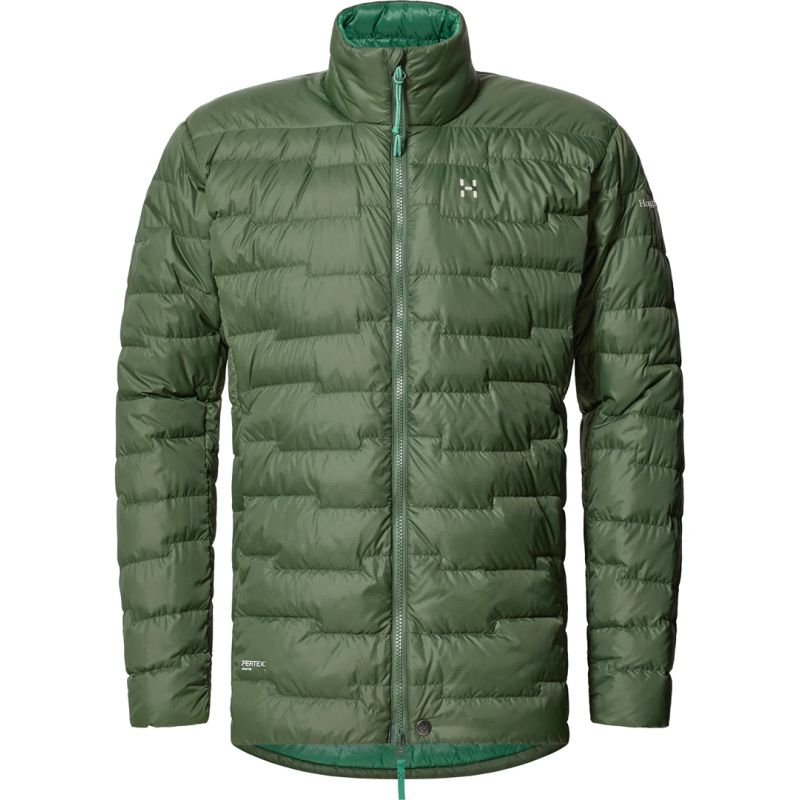 Heren HAGLOFS ROC Flash Donsjack (Zeewier Groen)