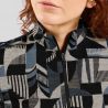 Odlo BL TOP turtle neck l/s half zip - MERINO HERITAGE (provincial blue - black)