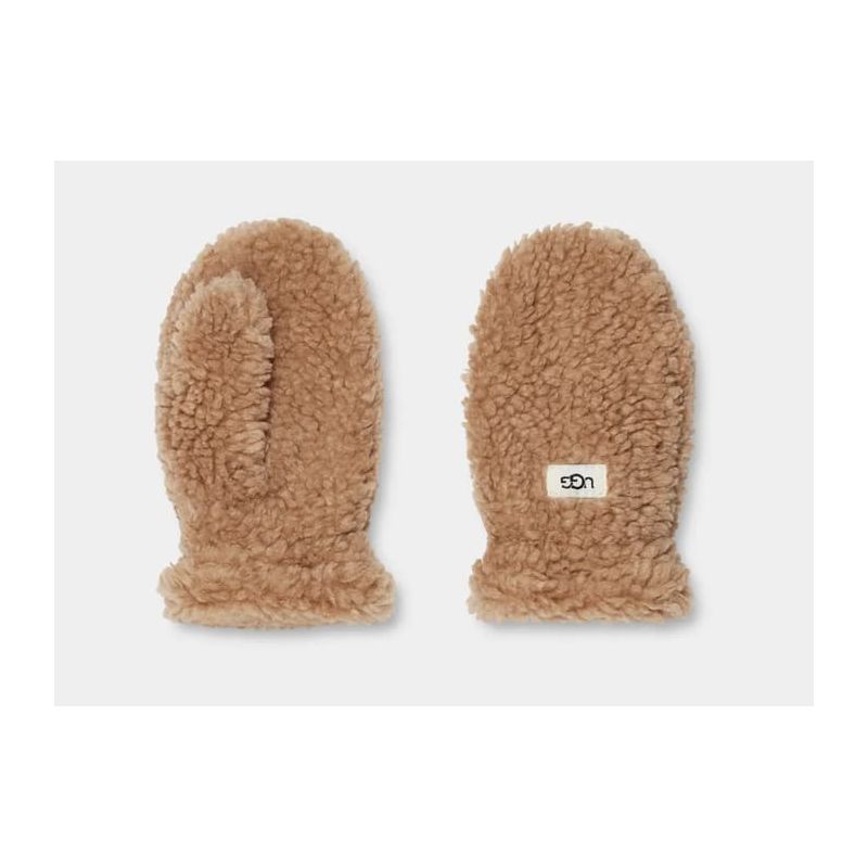 Niños UGG K UGGFLUFF MITTEN (CHESTNUT) mitones