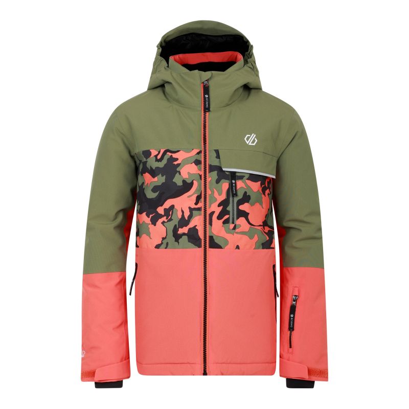 Giacca da sci per bambini Dare2B Traverse II Jkt (Orange Rust Camo Print)