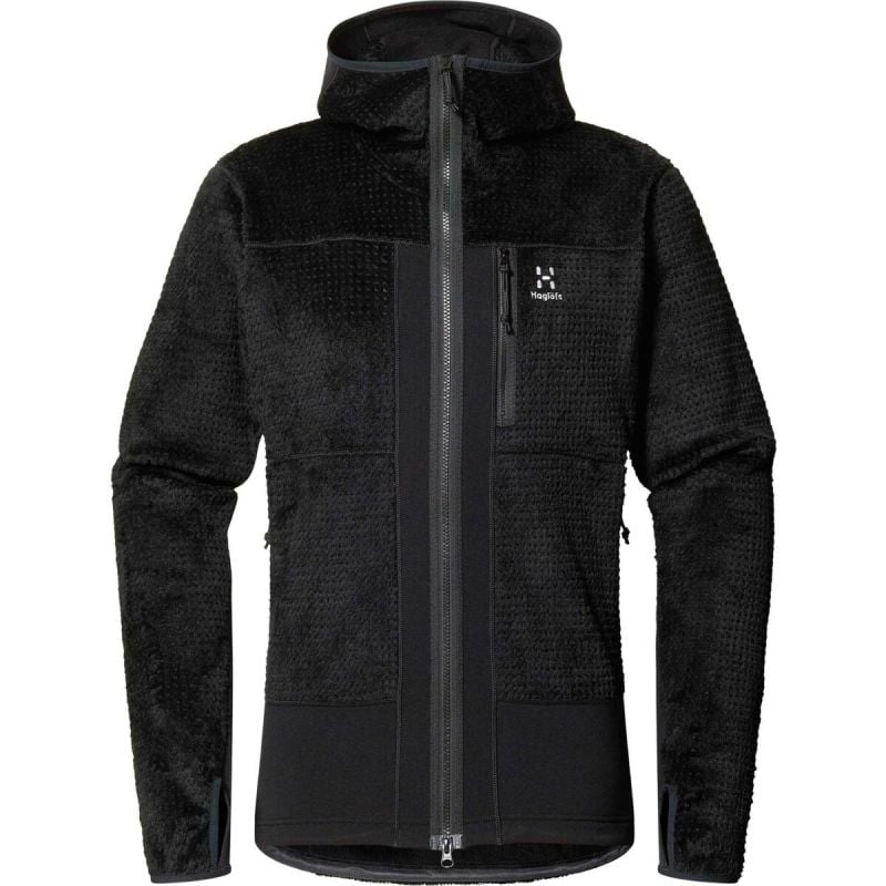 Men's HAGLOFS Vassi Mid Hood fleece jacket (True Black)