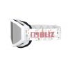 Kinderskimasker Bliz Liner JR (WIT-PINK LOGO - Roze&ampSilver Mirr - CAT.2)