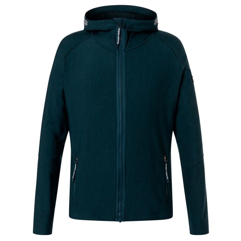 Jacka SUPER.NATURAL ALPINE ACTIVE ZIP HOODIE (blåbär) för män