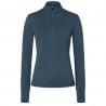 W TUNDRA175 ZIP 1/4 teknisk undertøy i merinoull til dame (Blueberry)