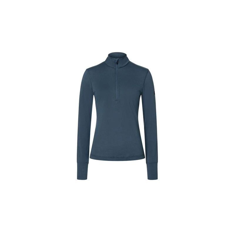 W TUNDRA175 ZIP 1/4 teknisk undertøy i merinoull til dame (Blueberry)