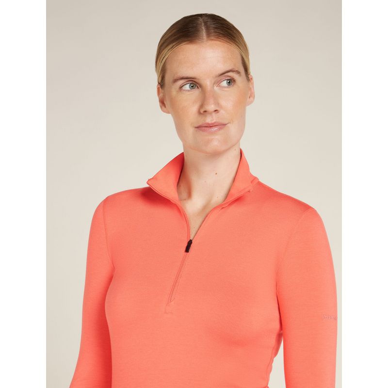 Naisten tekniset alusvaatteet Icebreaker Mer Core Heavyweight LS Half Zip (TANG)