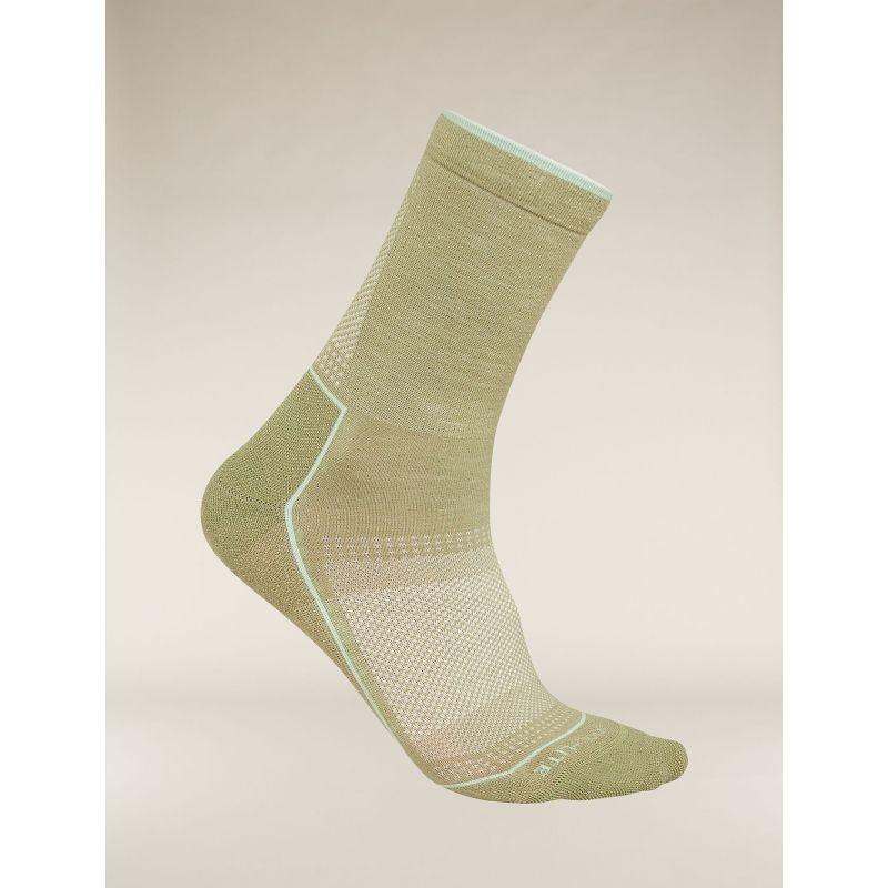 Dames wandelsok Icebreaker Cool-Lite Quarter LICHEN/GLASS