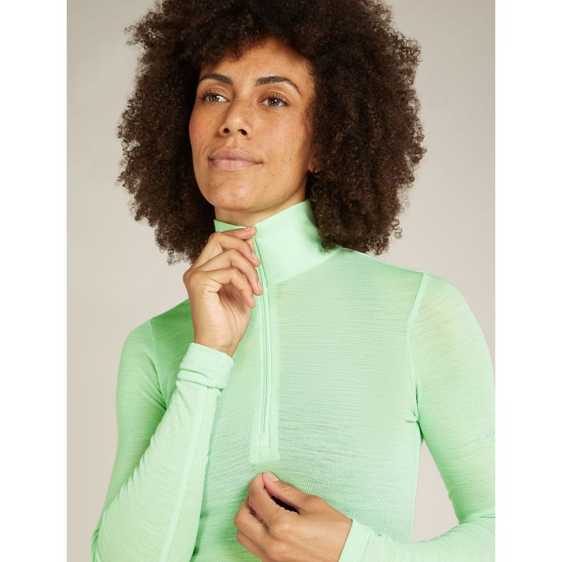 Ropa interior técnica de mujer Icebreaker 175 Everyday LS Half Zip (GLASS)
