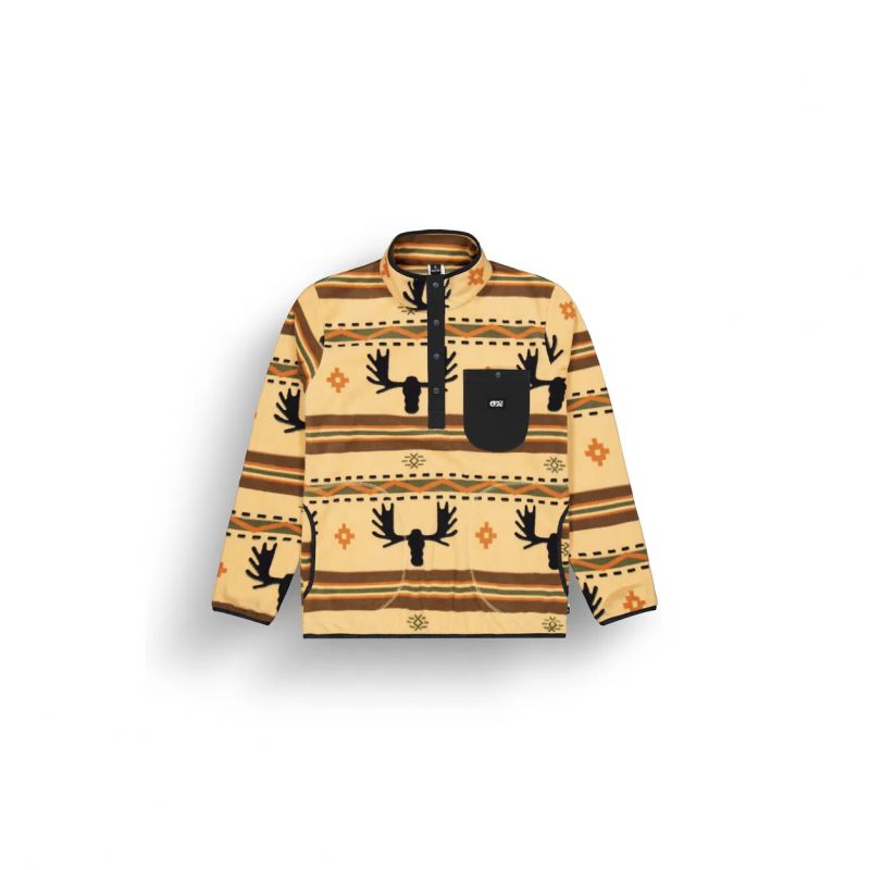 Polar fleece Picture ORAVIK 1/4 FLEECE (B Elk Print)