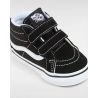 Zapatillas rayadas TD Vans SK8-Mid Reissue V (Negro/Blanco verdadero) 1-4 años