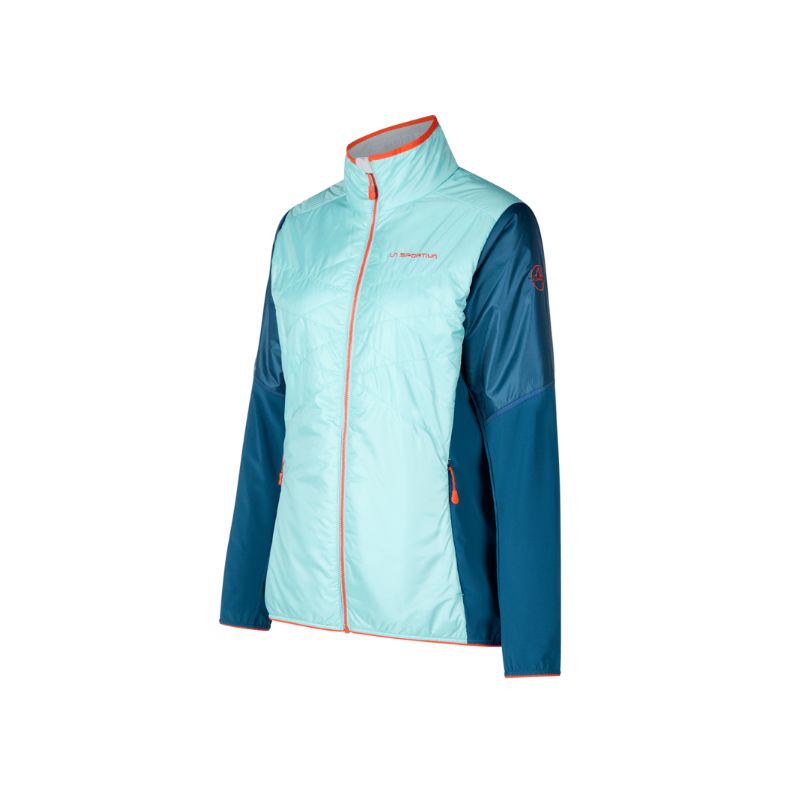 Naisten eristetty takki La Sportiva Ascent Primaloft Jkt W (Iceberg/Storm Blue)
