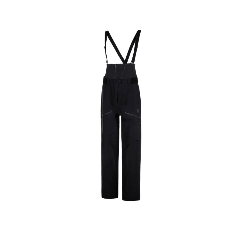 Naisten hiihtohousut La Sportiva Chaser Evo Shell Bib Pant W (Black/Cherry Tomato)