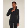 Intimo tecnico da donna Icebreaker Mer Core Heavyweight LS Half Zip (nero)