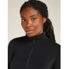 Ropa interior técnica de mujer Icebreaker Mer Core Heavyweight LS Half Zip (negro)