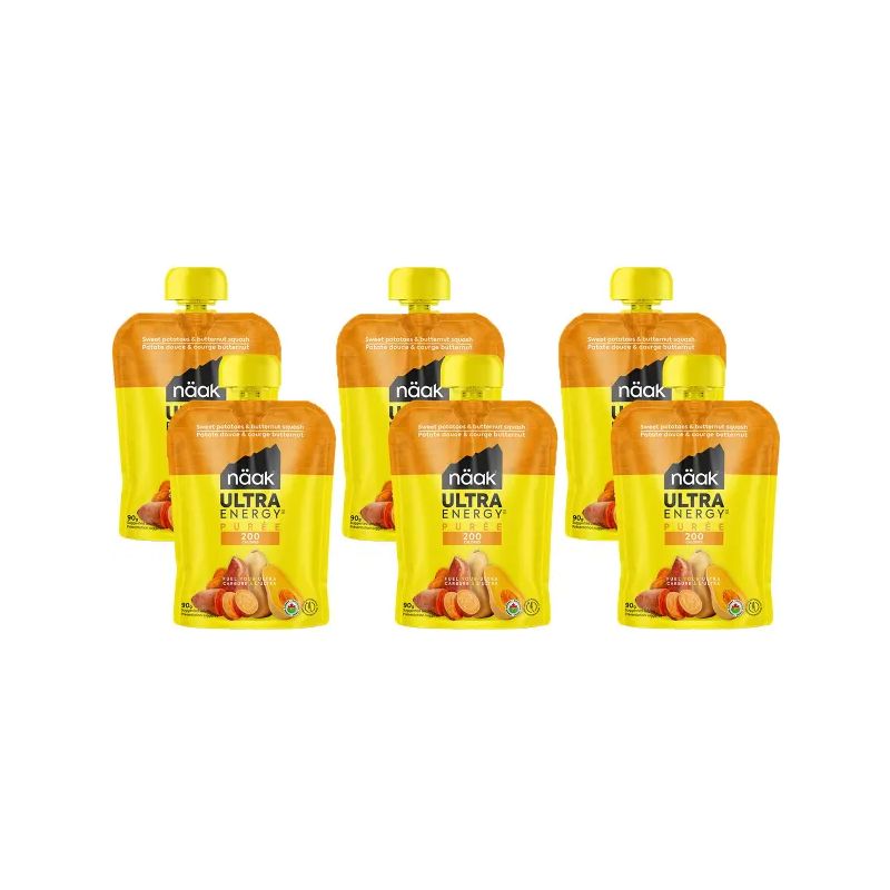 Energy Purée Pack Naak Søde kartofler Butternut squash - Näak Ultra Energy Purée (6 x 90 g)