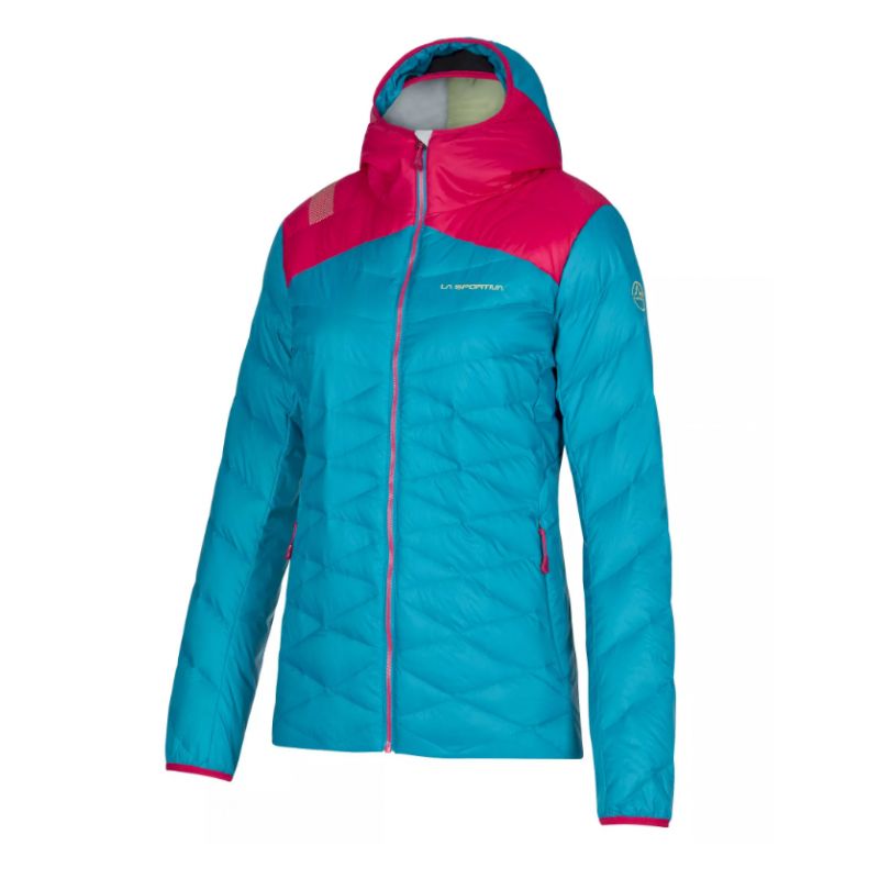 Women's Deimos Down Jkt W (Crystal/Cerise) mountaineering jacket