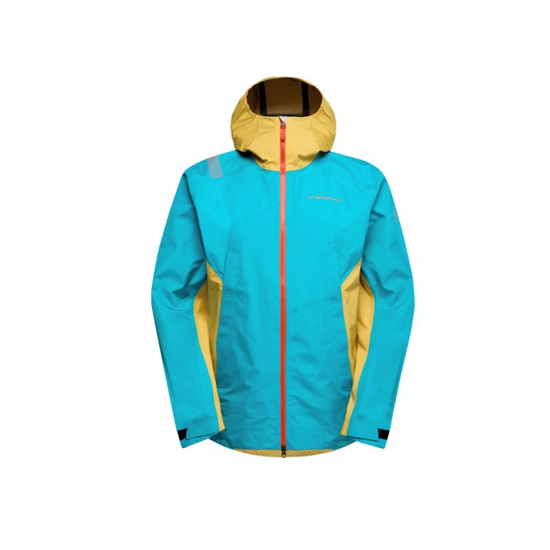 Discover Shell Jkt M (Tropic Blue/Bamboo), giacca da trekking per uomo