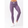 Dam Pocket ribbstickade tighta leggings (Violet)