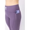 Dam Pocket ribbstickade tighta leggings (Violet)