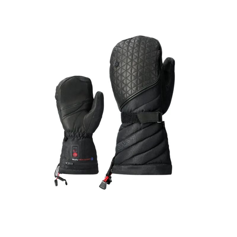 Heated ski mittens LENZ heat glove 6.0 finger cap mittens (black)-Women