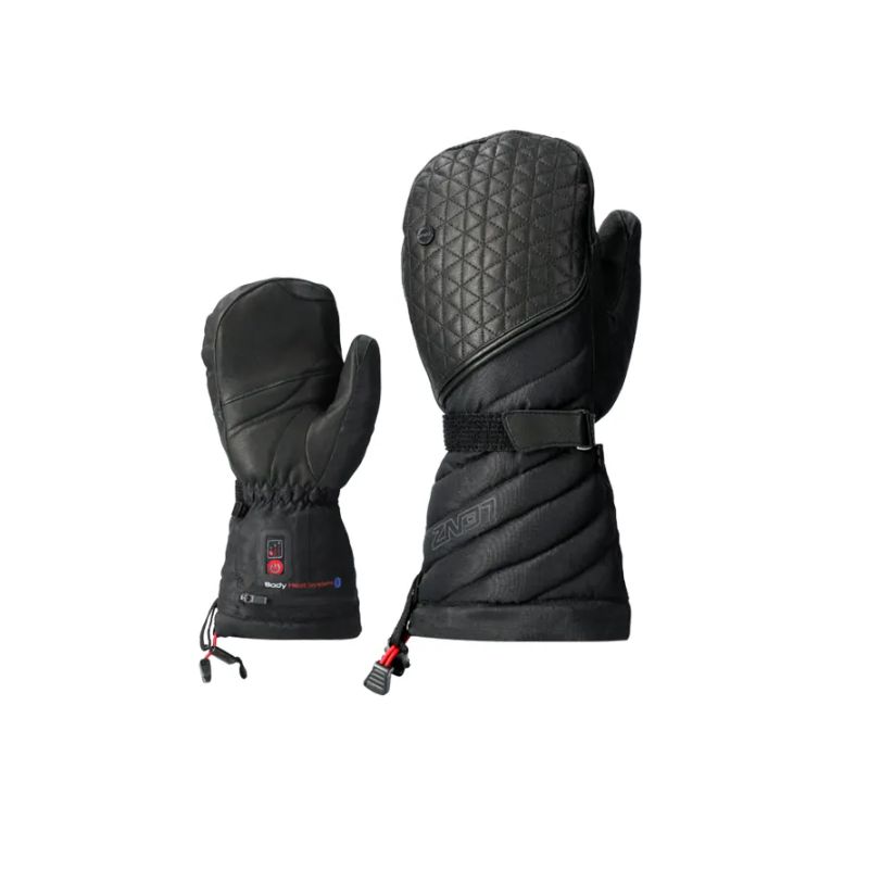 Vinterhansker med varme LENZ heat glove 6.0 finger cap mittens (svart)-Dame