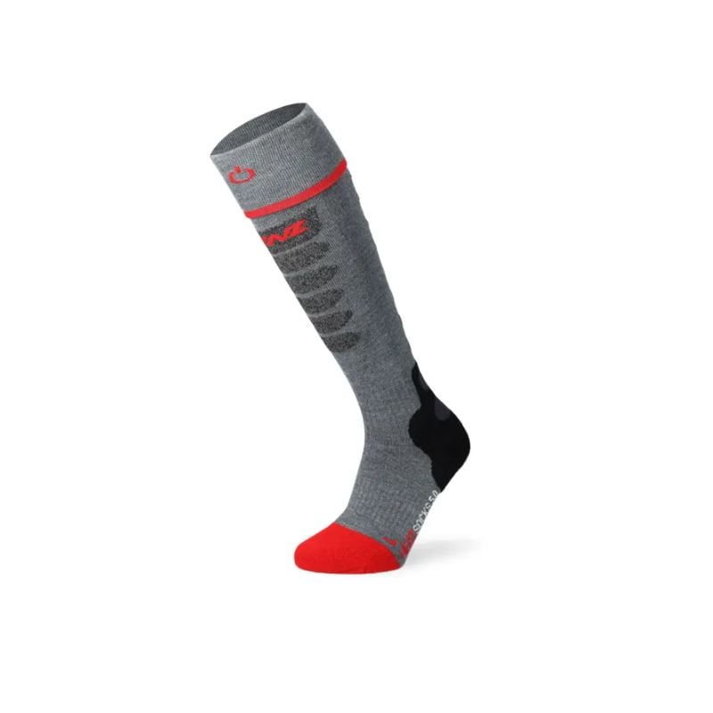 Beheizbare Skisocken LENZ heat sock 5.1 toe cap slim fit (grau/rot) - Gemischt