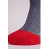 Opvarmede skisokker LENZ heat sock 5.1 toe cap slim fit (grå/rød)