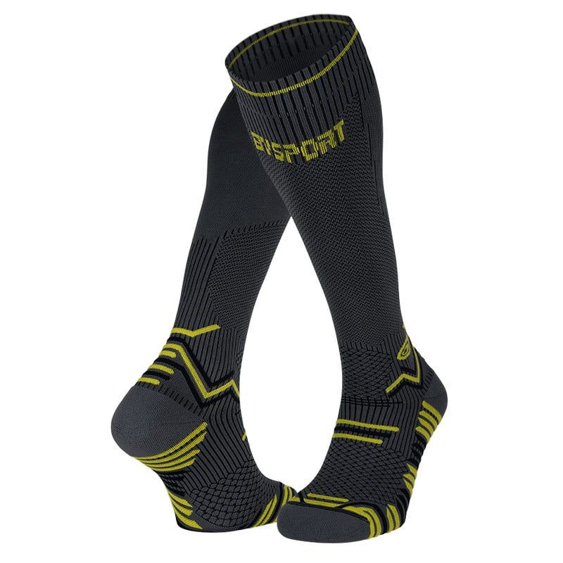 BV sport Trail Compression-strømper (grå/gul)