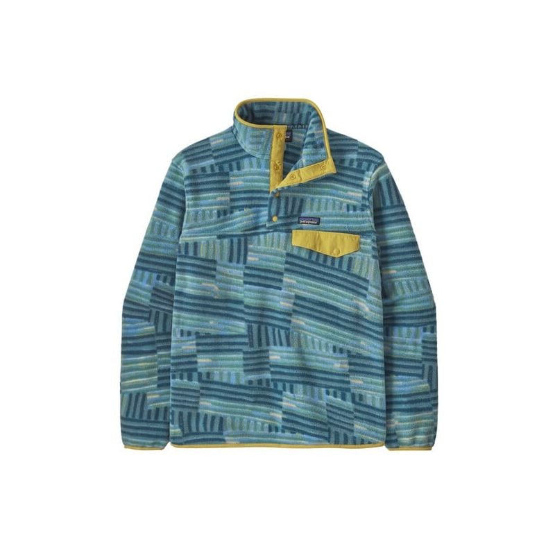 Polar Fleece Patagonia Heren LW Synch Snap-T P/O (Quilty Fitz: Wetland Blue)