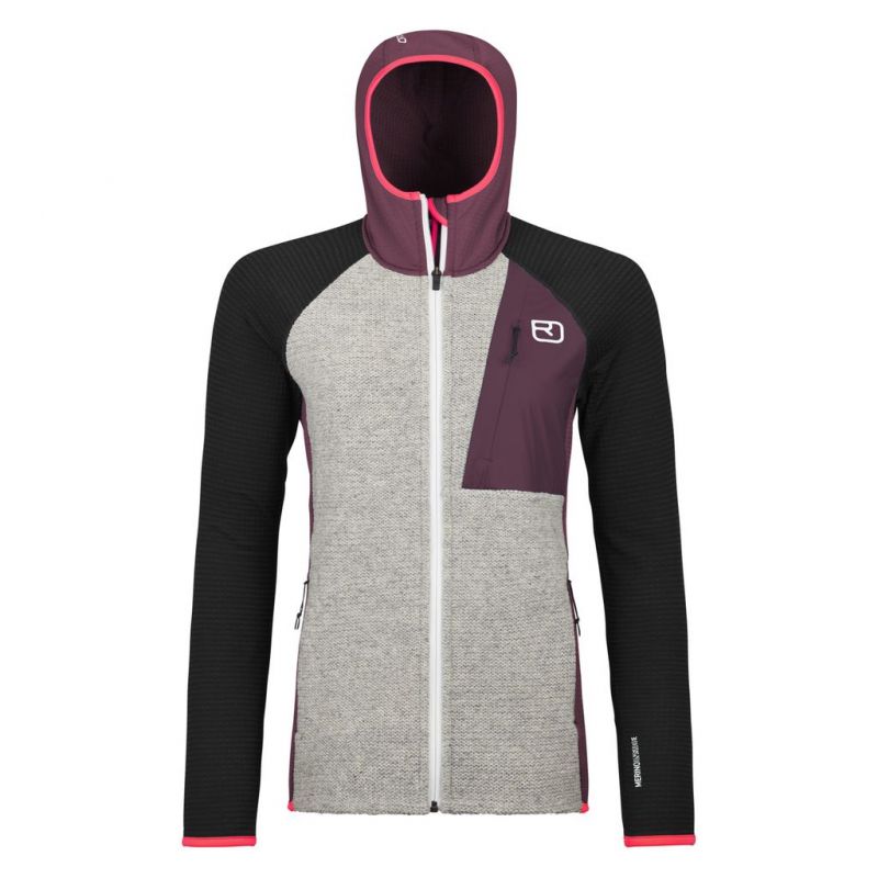 Polar fleece Ortovox FLEECE GP CLASSIC KNIT HOODY W (mountain rose) Donna