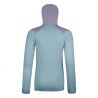 FLEECE GRID HOODY W glacier grey