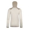 FLEECE GRID HOODY W white chalk
