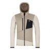 Fleece för herrar Ortovox FLEECE GRID HOODY M (white chalk)