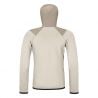 FLEECE GRID HOODY M hvid kridt