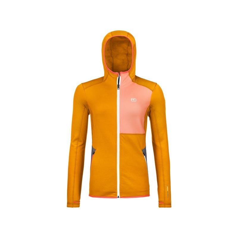 Polar fleece Ortovox FLEECE HOODY W (autumn leves) Woman